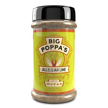 Big Poppas Jallelujah Lime Seasoning - Gluten, MSG-Free Lime Salt Seasoning - Ideal for Tacos, Seafood and Beyond! (12.9 Oz)