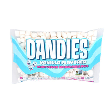 Dandies Mini Vegan Marshmallows, No Artificial Flavorings, Food Dyes, Corn Syrup, or Gelatin, Perfect for Roasting, Smores, or S