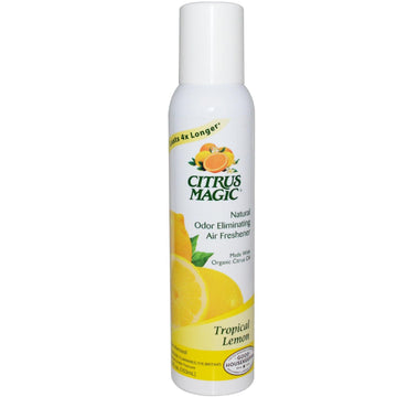 Citrus Magic Natural Odor Eliminating Air Freshener Spray, Tropical Lemon - 3.5 Oz