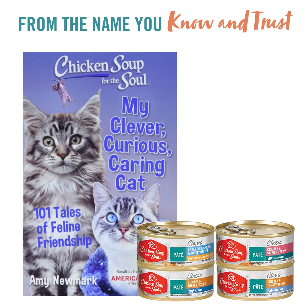 Chicken Soup For The Soul All Natural Enhanced Mature-Themed Wet Cat Food, Real Meat First Ingredient, No By-Products, Artificial Colors, Flavors Or Preservatives, Chicken & Turkey Pate, 5.5Oz (Pack Of 24)