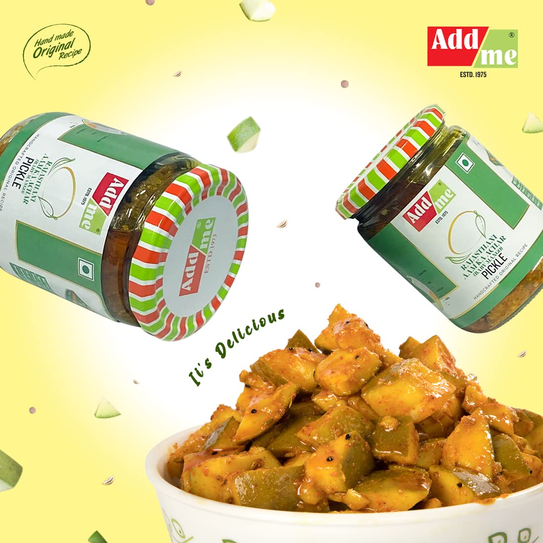Add Me Mango Pickle 500G Without Stone, Seed Less Cut Mango Marwadi Rajasthani Recipe, Aam Ka Achar In Mustard Oil Pickles Baby