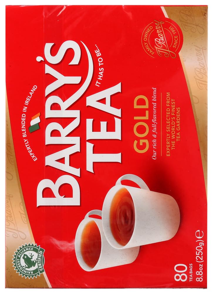 Barrys Tea Gold Blend Tea Bags, 80 Count, Pack of 6