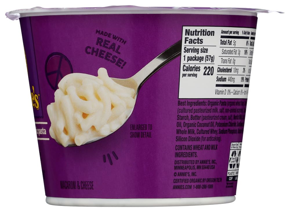 Annie's Homegrown White Cheddar Microwavable Mac and Cheese Cup - 2.01 oz