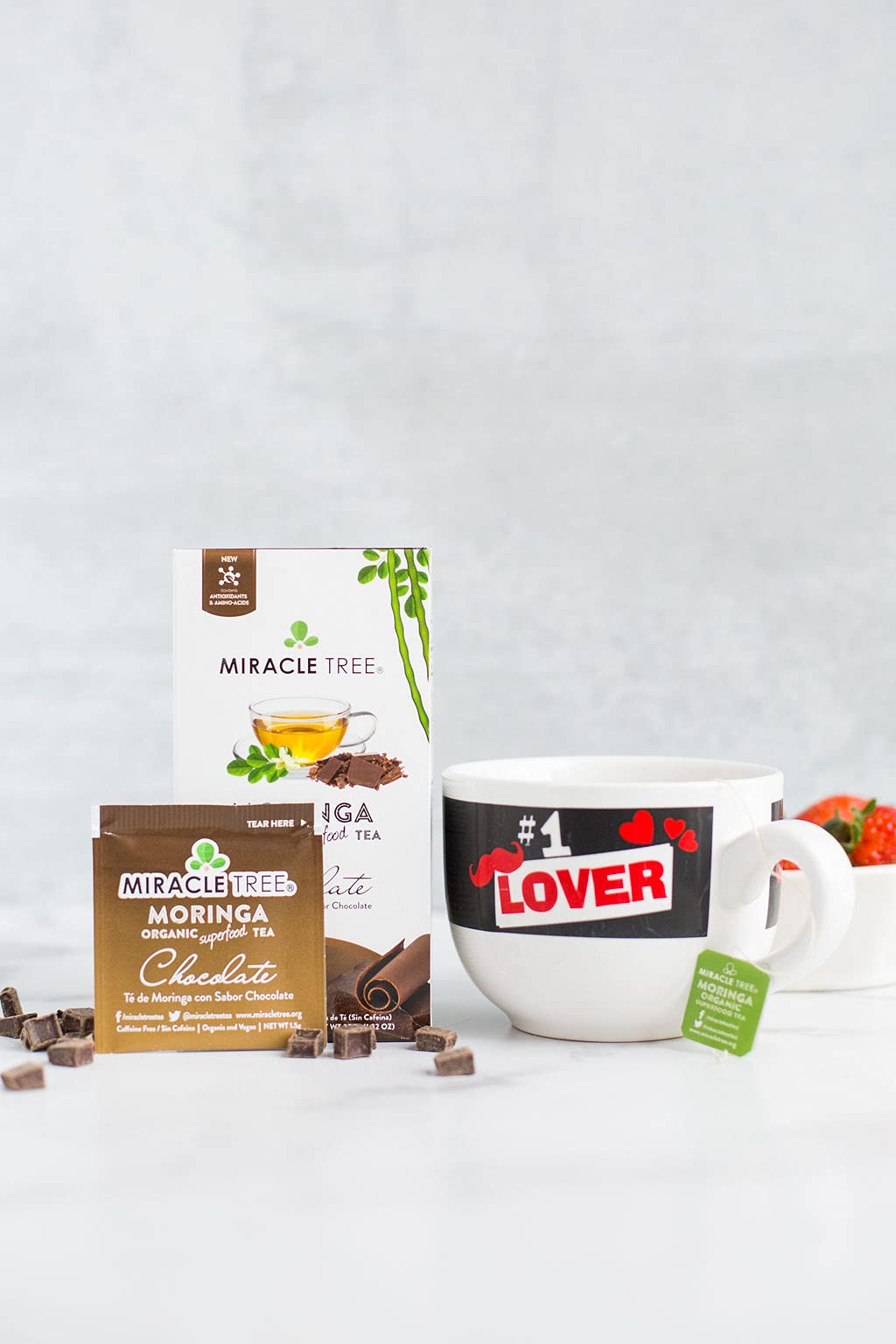 Tree - 3 Count Of Organic Moringa Superfood Tea, 25 Individually Sealed Tea Bags, Chocolate (Keto, Detox, Energy/Immunity Booster, Vegan, Gluten-Free, Organic, Non-Gmo, Caffeine-Free)