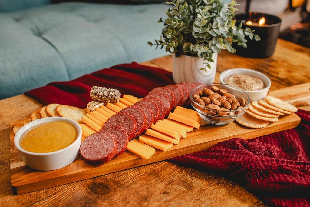 DAN THE SAUSAGEMAN Yukon Gift Basket - Gourmet Smoked Beef Summer Sausages & Snacks - 10 Pieces Set