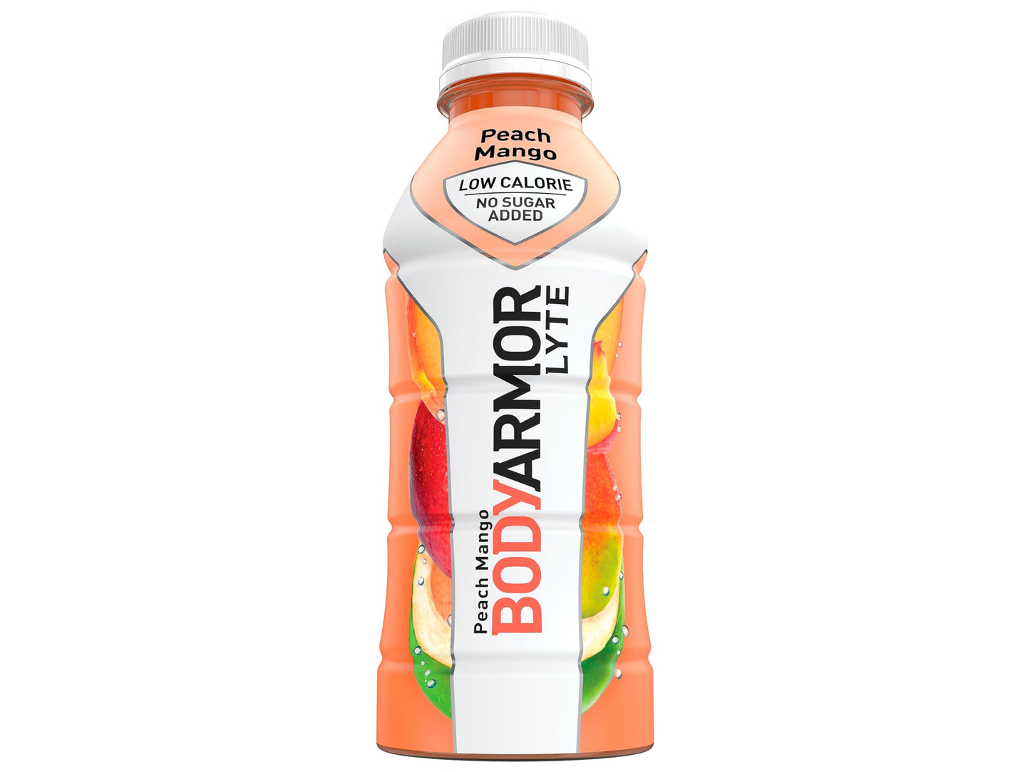 BODYARMOR LYTE, Peach Mango, Electrolyte Drink, 20 Calories, 16 Fl Oz Bottles (12 Pack), Coconut Water Sports Drink, Natural Fla