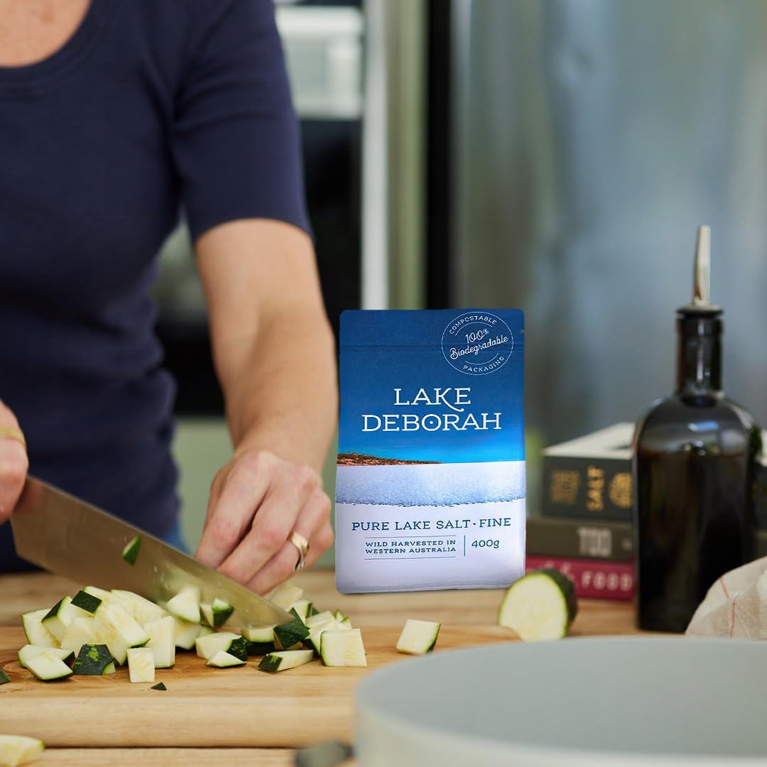 Pure Mineral Salt From Lake Deborah, Australia - Wild Harvested Lake Salt - 100% Natural, Microplastics, Heavy Metals And Pollutant-Free, Perfect For Cooking And Baking - 400G