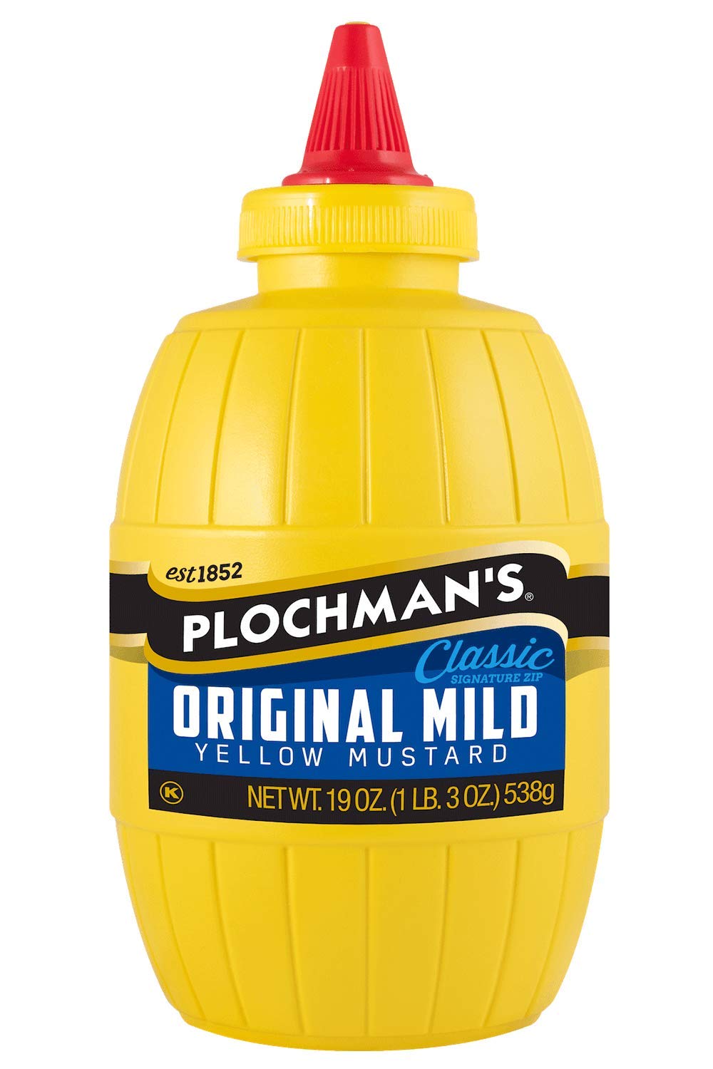 Plochman  Mild Yellow Mustard  19 Oz  Classic Squeeze Barrel