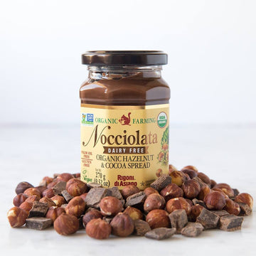 Rigoni Di Asiago Nocciolata Organic Spread, Hazelnut With Cocoa And Milk, 8.82 Ounce (Pack Of 6)