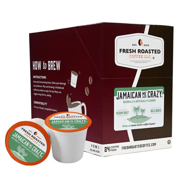 Fresh Roasted Coffee Flavored Coffee Pods, Jamaican Me Crazy, 24 Count
