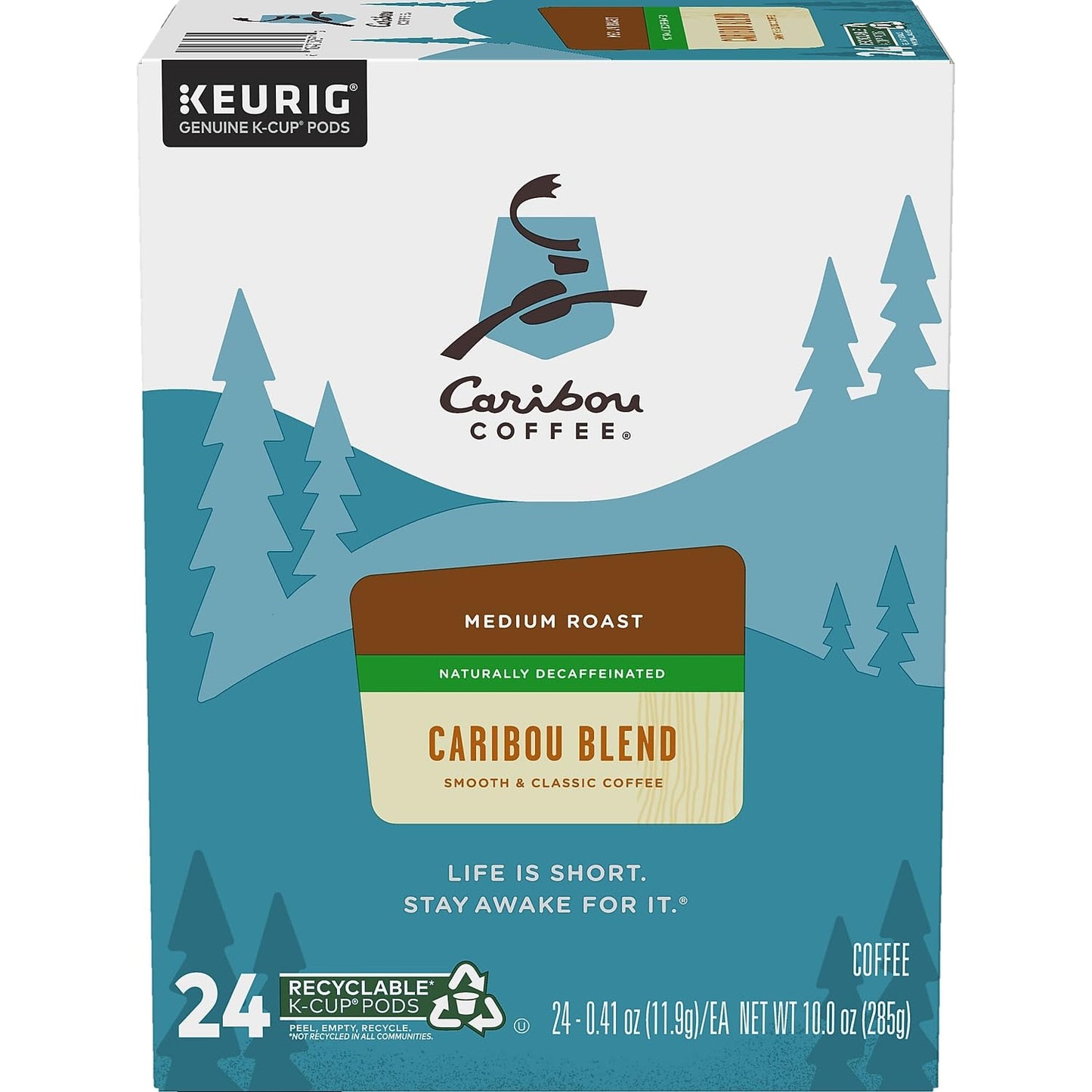 Caribou Coffee Decaf Blend K-Cup, 24 Count (Pack Of 1)