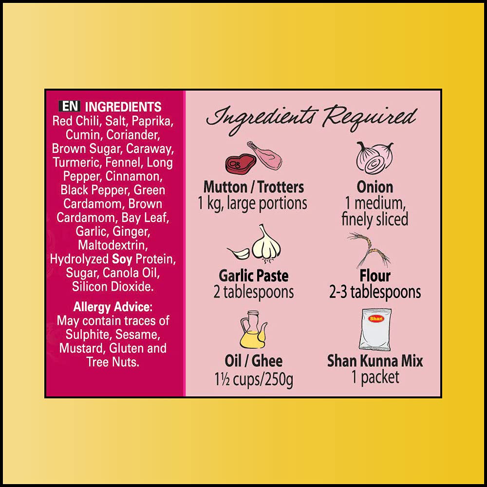 Shan Kunna Recipe and Seasoning Mix - Spice Powder for Curry - 1.76 oz (Pack of 3) - Vegetarian Friendly - Airtight Packaging