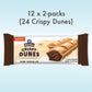 Crispy Dunes Vegan Dark Chocolate Wafer Sticks - Low-Calorie Snack With Dark Chocolate Cream Filling, 90 Calories, Non-Gmo, Preb