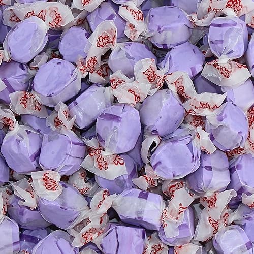 QUEEN CITY CANDY CAVE Grape Salt Water Taffy - Assorted Flavors - 2.5 Pound Bulk Candy
