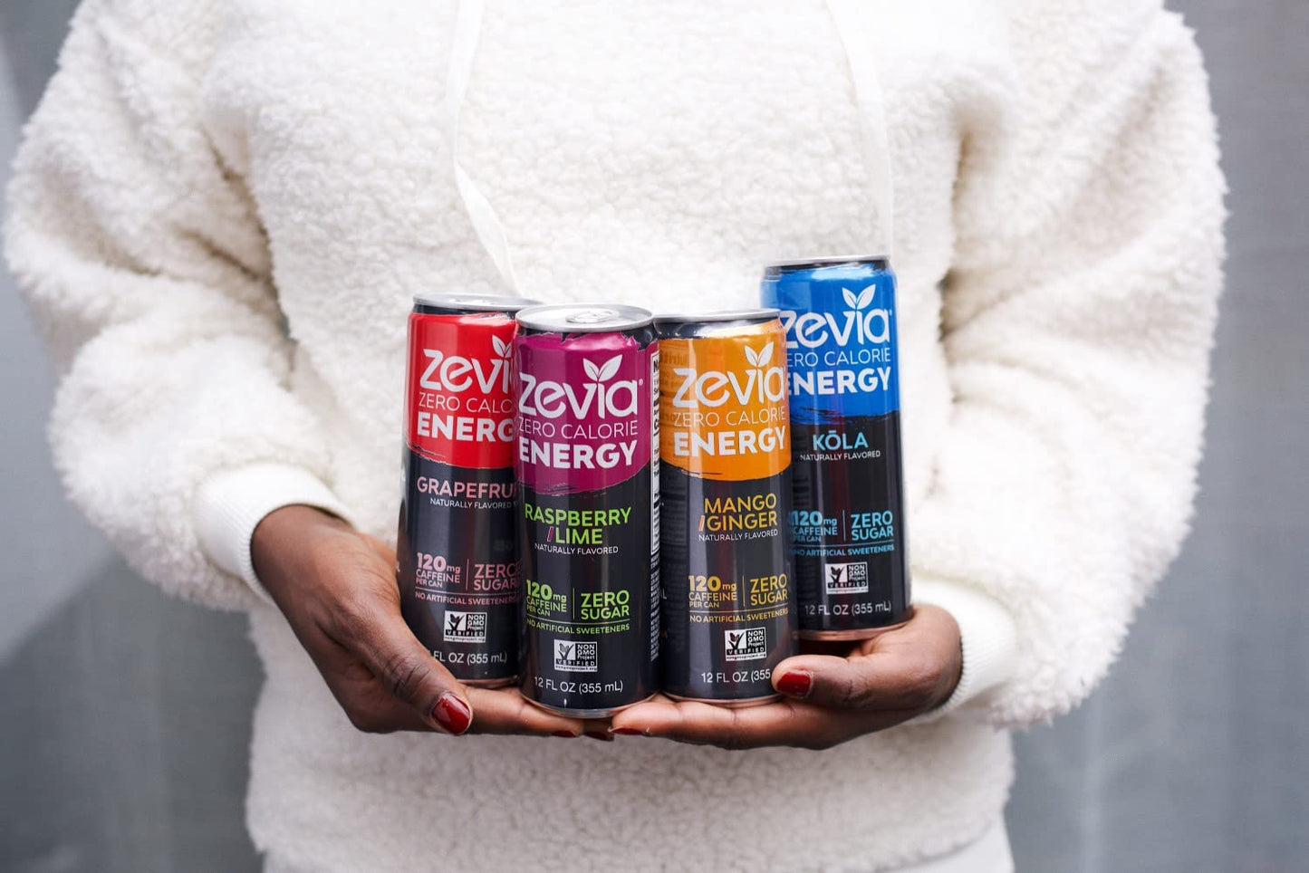 Zevia Zero Sugar Energy Drink  Classic Variety Pack  12 oz Cans (12-Pack) - Naturally Sweetened  Non-GMO Project Verified  Gluten-Free  Vegan