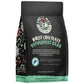 Bones Coffee Company White Chocolate Peppermint Bark Flavored Coffee  Medium Roast Low Acid Arabica Beans Compatible with Auto drip and French Press Coffee Maker  12 Oz Ground
