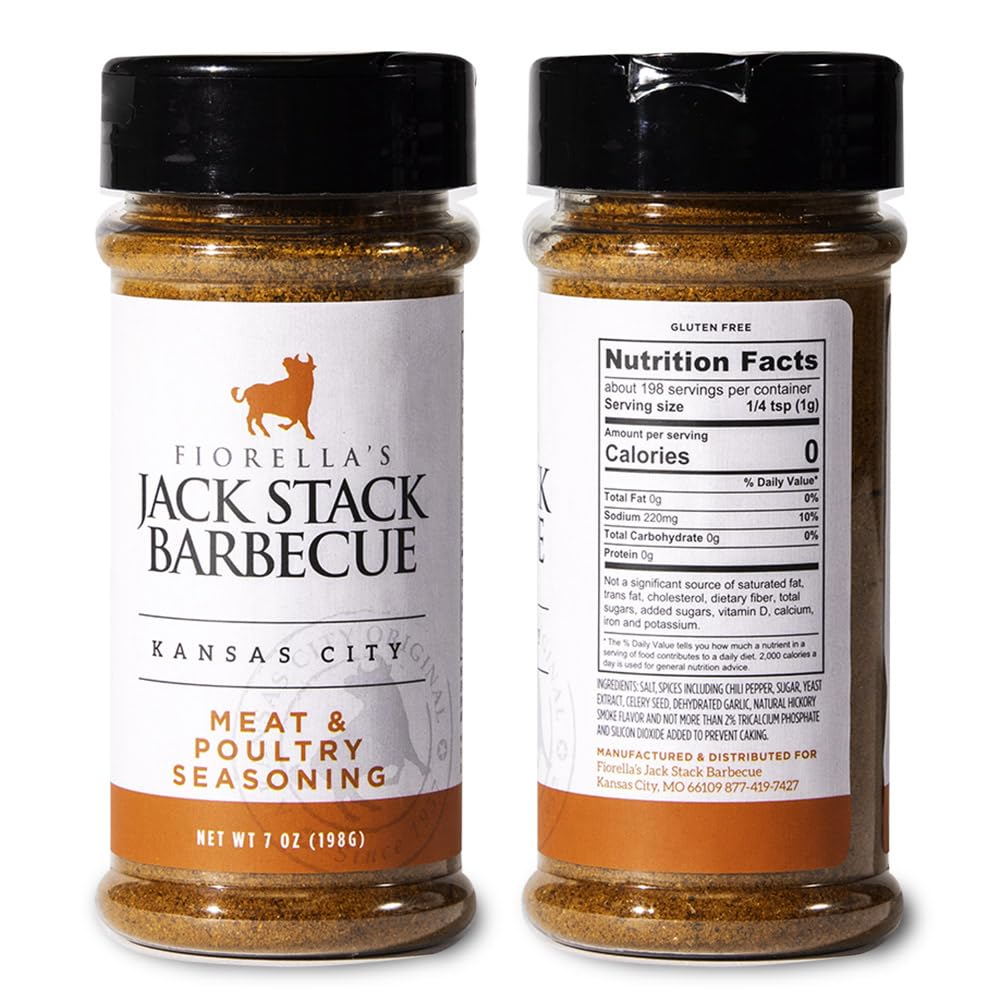 Fiorella's Jack Stack Barbecue Dry Rub Seasoning Variety Pack - 3 Pack of 7oz All Purpose, Steak, Poultry & Meat Seasonings
