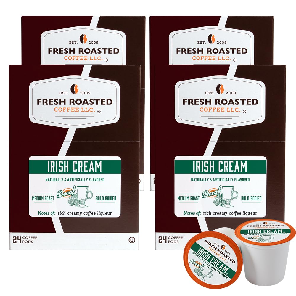 Fresh Roasted Coffee Decaf Irish Cream Flavored K-Cup Pods 96 Count