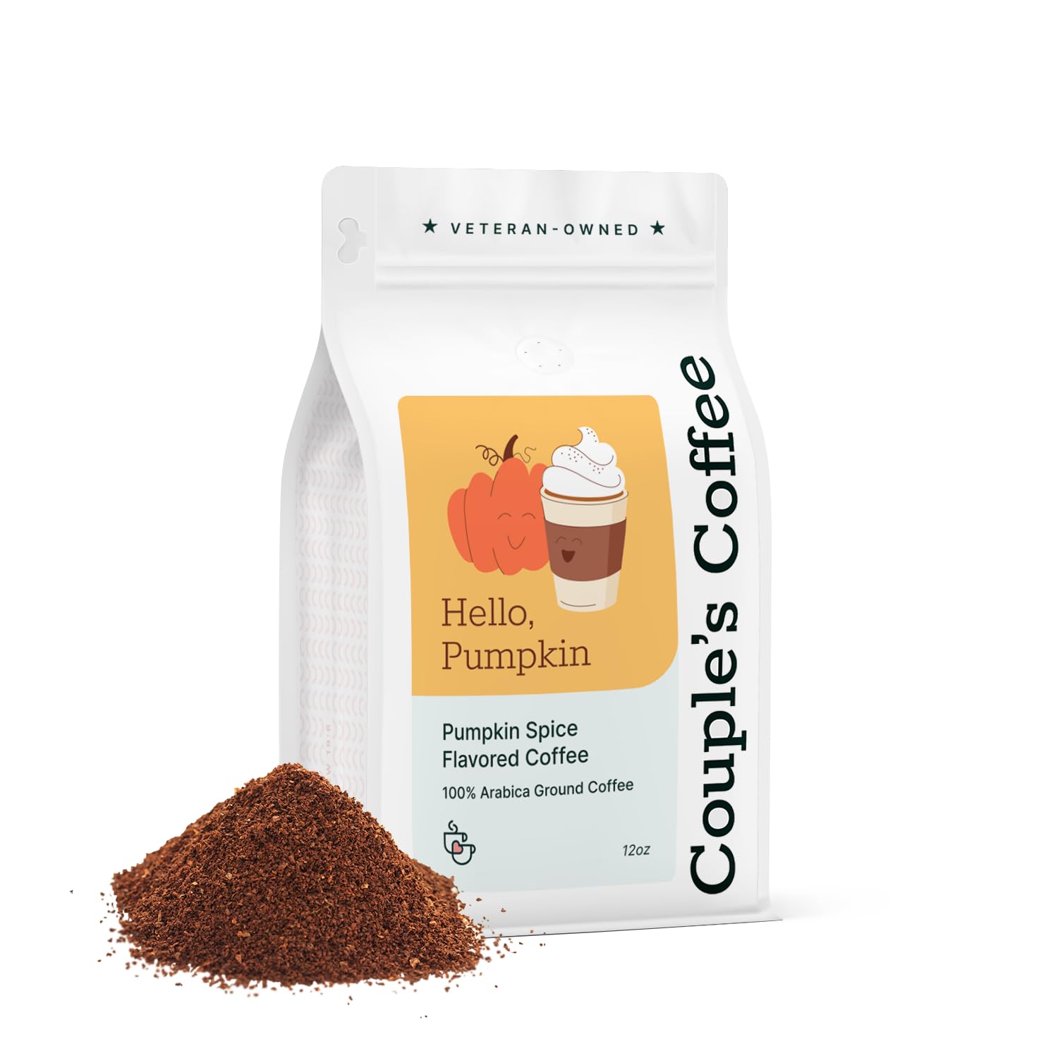 Hello Pumpkin | Pumpkin Spice Flavored Coffee | Ground Coffee | Smoothe Medium Roasted Coffee Blend | Made with 100% Arabica Bea