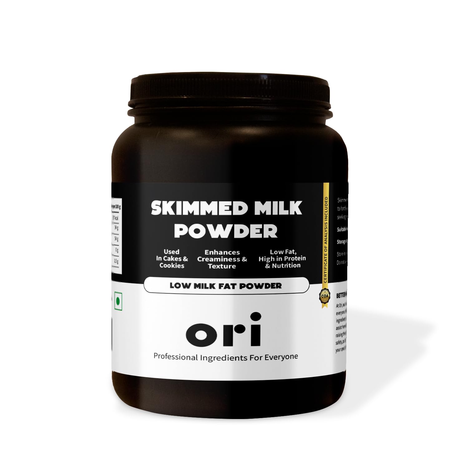 Ori Skimmed Milk Powder | Low Milk Fat Powder  1 Kg (Pack of 1)