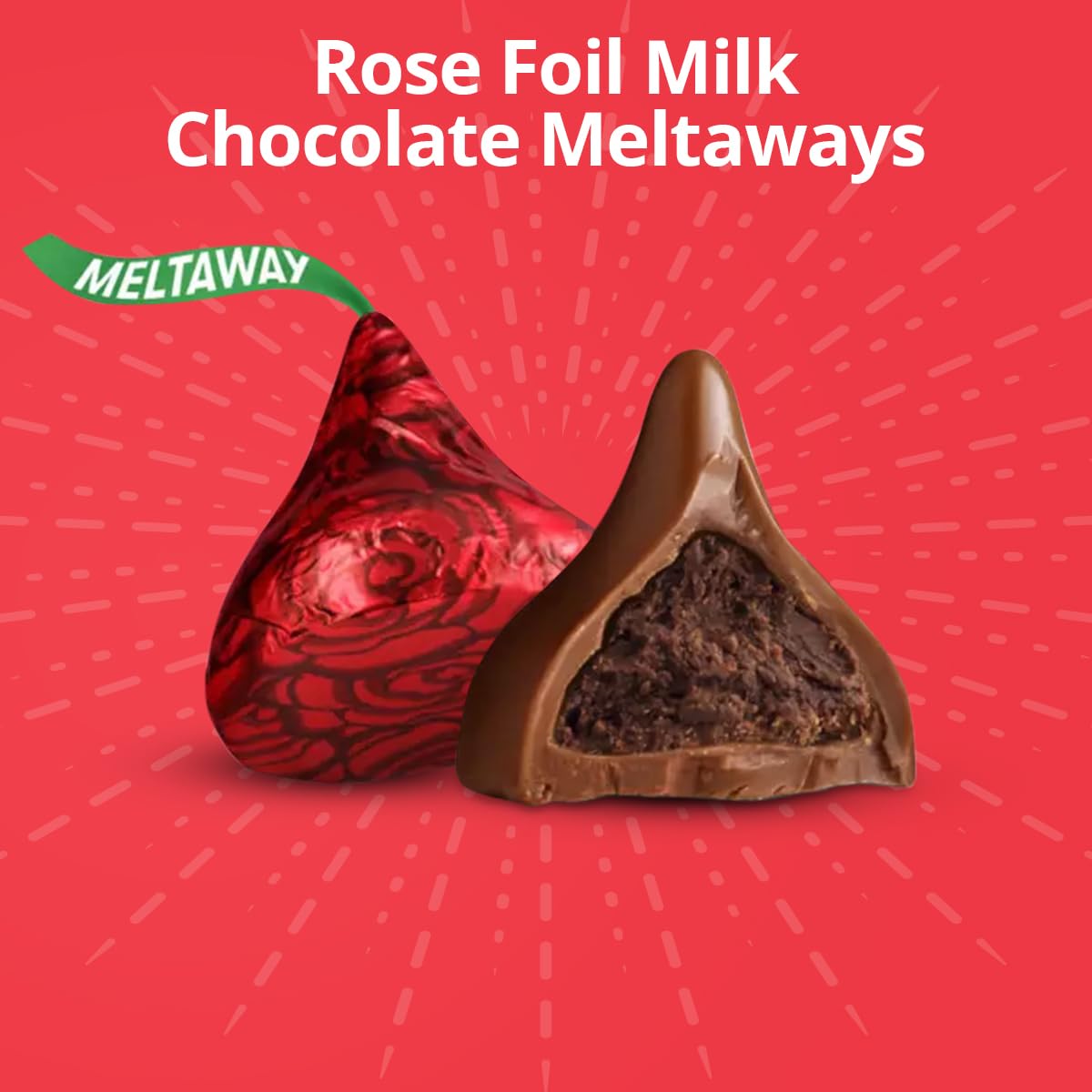 Meltaway Kisses, 2Lb Pack Of Chocolate Roses Individually Wrapped Bulk, Ideal Valentine Hersheykisses For Valentines Day Surprises, Perfect Valentines Chocolates For Romantic Gifts
