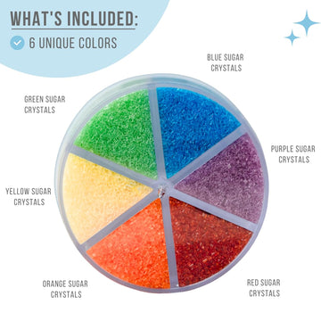 Sweets Indeed Sprinkles 6 Cell Edible Mix Sugar Perfect For Cake Decorations Baking Ice Cream Cookies Cupcake Topper (Rainbow Su