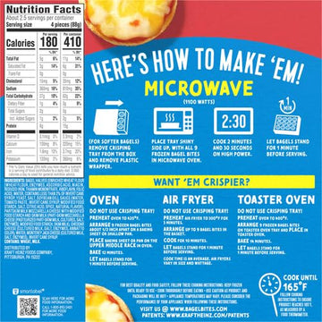 Bagel Bites Three Cheese Mini Pizza Bagel Frozen Snacks, 9 ct Box