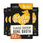 Kettle & Fire Classic Chicken Bone Broth, Keto & Paleo, Gluten Free, High Protein, 4 Pack (32 Fl Oz)