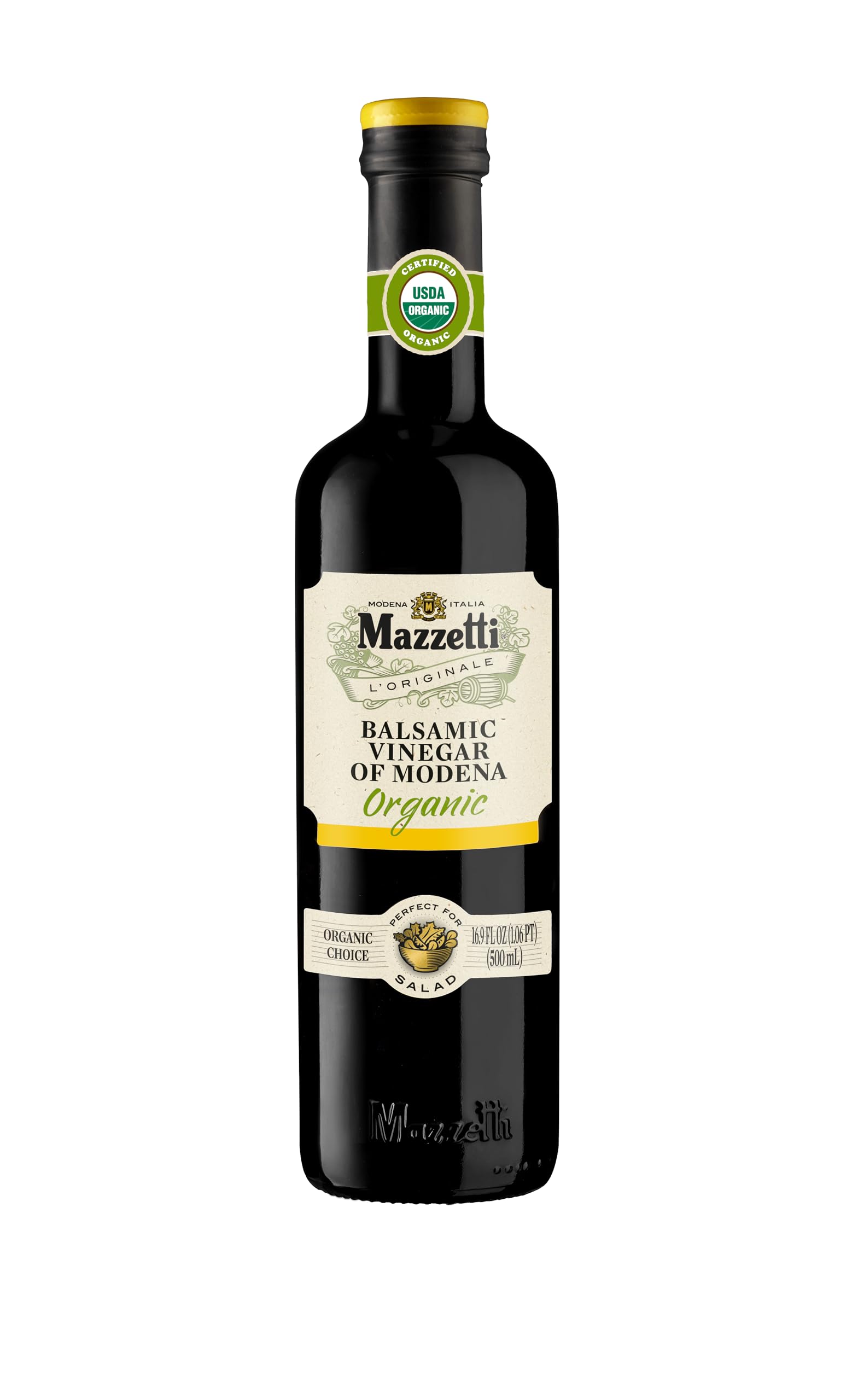 Mazzetti Balsamic Vinegar PGI-2 Leaf Organic (NEW), 16.9 Fl Oz (Pack of 1)