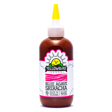 Blue Agave Sriracha Hot Sauce by Yellowbird - Jalapeno garlic and Agave chili Pepper Sauce - Plant-Based gluten Free Non-gMO Hot