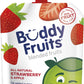Buddy Fruits Snacks To Go Strawberry Unsweetened Applesauce 3.2Oz Pouch (18Pk) Gluten-Nut-Dairy-Preservatives-Bpa Free, Non Gmo,