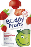Buddy Fruits Snacks To Go Strawberry Unsweetened Applesauce 3.2Oz Pouch (18Pk) Gluten-Nut-Dairy-Preservatives-Bpa Free, Non Gmo,