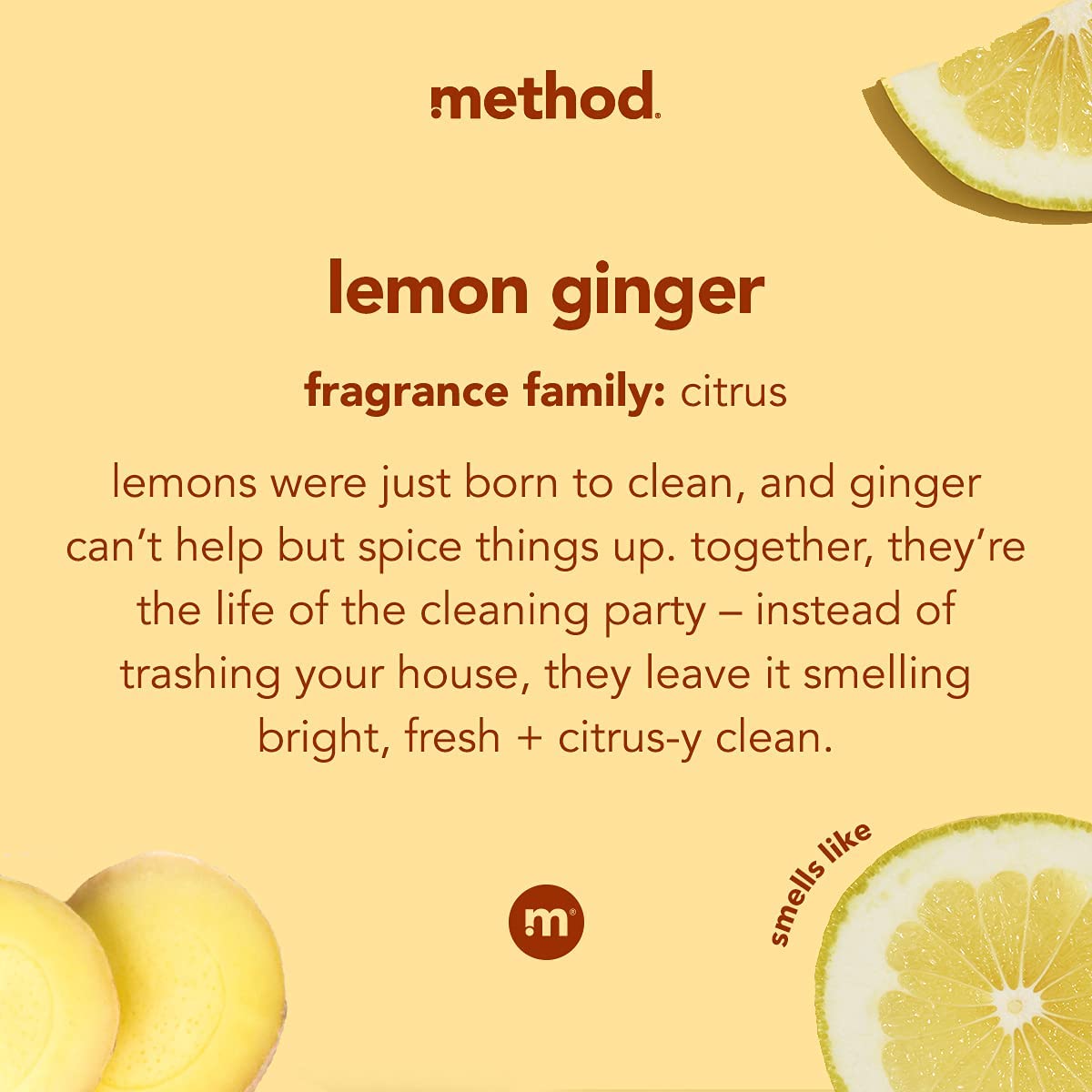 Method Squirt + Mop Hard Floor Cleaner, Lemon Ginger, 25 Ounce, 6 Pack, Packaging May Vary