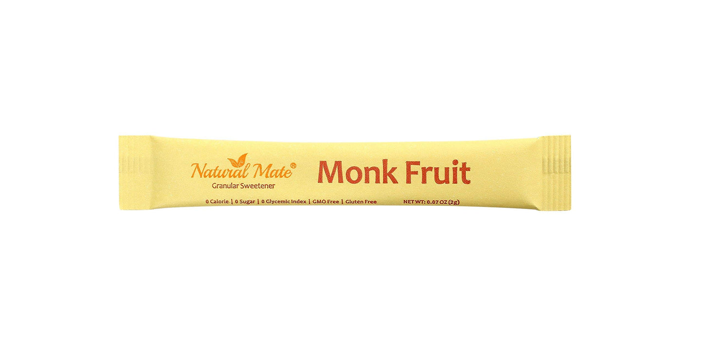 Natural Mate Monk Fruit Sweetener Packets, 500 Count (2 Grams/Packet) | 1 Pack