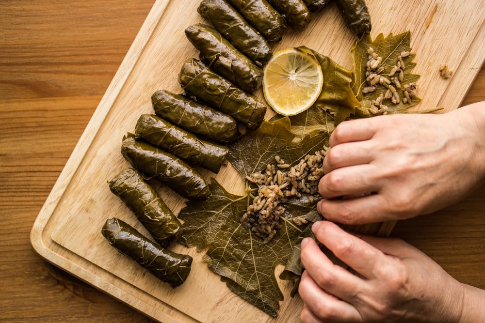 Sanniti Grape Leaves In Brine | Net Weight 32 Oz | Drained Weight 1 Lbs (Pack Of 2)