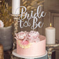 Sodasos Silver Glitter Bride To Be Cake Topper - Bridal Shower Cake Topper,For Wedding Shower;Engagement;Bachelorette;Hen Party Decorations (Silver)