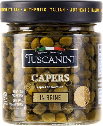 Tuscanini Italian Pickled Capers in Brine, 4.59 oz | Product of Italy | Great for Cooking | Nonpareil