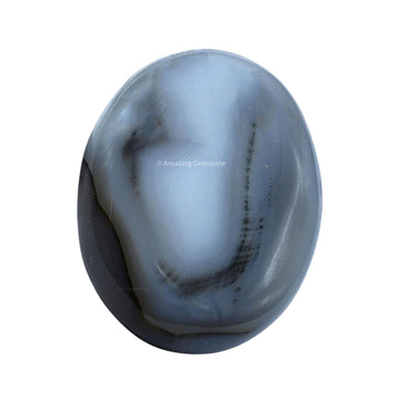 Dendrite Agate Palm Stone - Pocket Massage Worry Stone For Natural Body Chakra Balancing, Reiki Healing And Crystal Grid