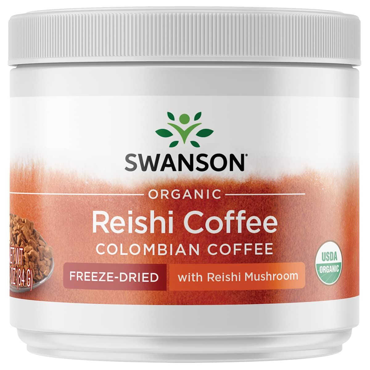 Swanson Certified Organic Ganoderma (Reishi) Coffee 3 Ounce (84 G) Jar