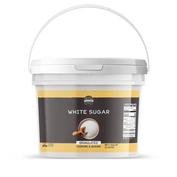 Birch & Meadow Granulated White Sugar, 1-Gallon Bucket Bulk Size, Cooking & Baking, Cookies & Cakes (144 Ounces)