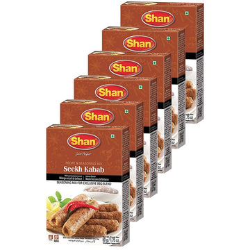 Shan Seekh Kabab Masala, 6 Pack, 6 x 50 g