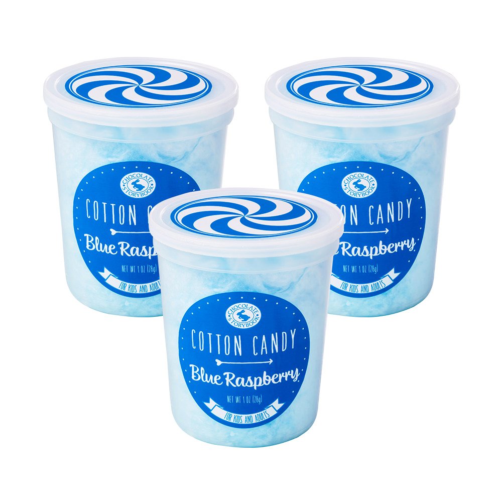 Blue Raspberry Cotton Candy 3 Pack - Unique Idea For Holidays, Birthdays, Gag Gifts, Party Favors