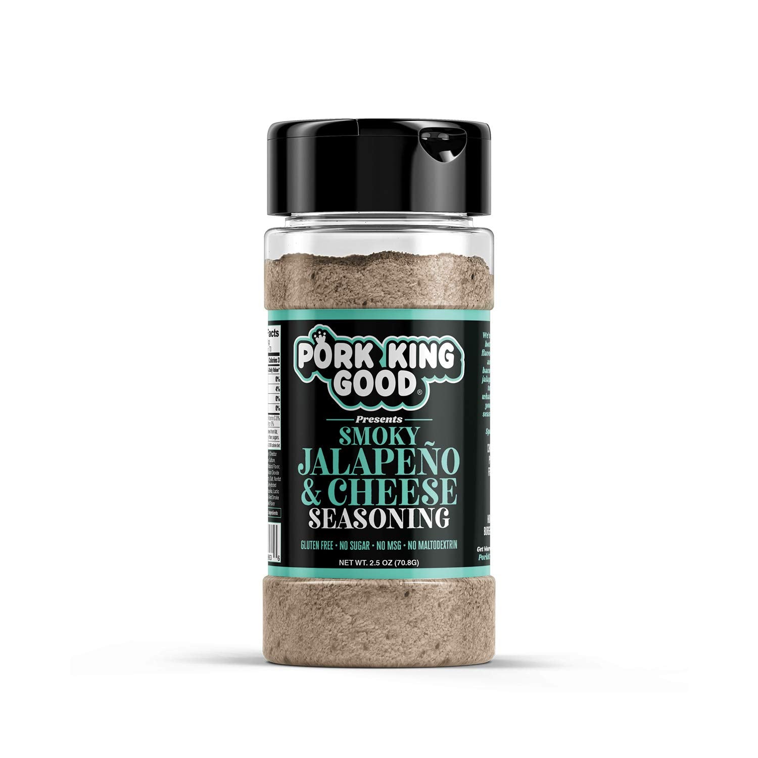 Pork King Good Seasoning - Smoky Jalapeo & Cheese - Great for Cooking and Popcorn Seasoning - Keto Friendly, Paleo, No MSG, Glut