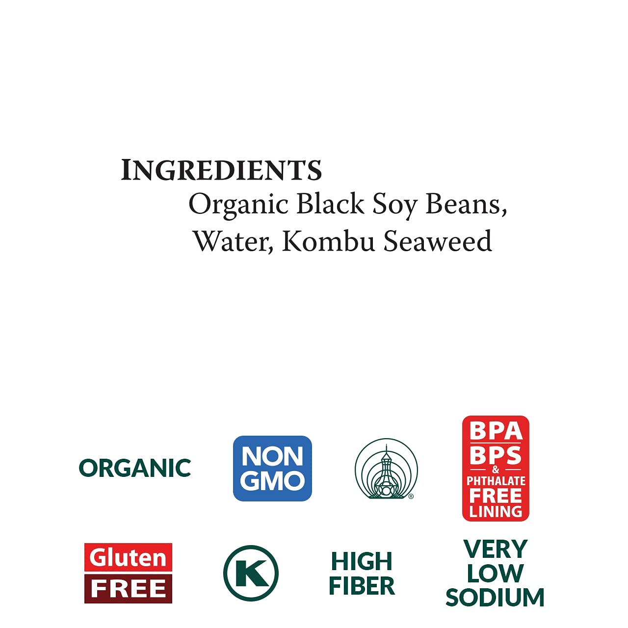 Eden Organic Black Soybeans, 15 Oz Can, Complete Protein, No Salt, Non-Gmo, Gluten Free, Vegan, Kosher, U.S. Grown, Heat And Ser
