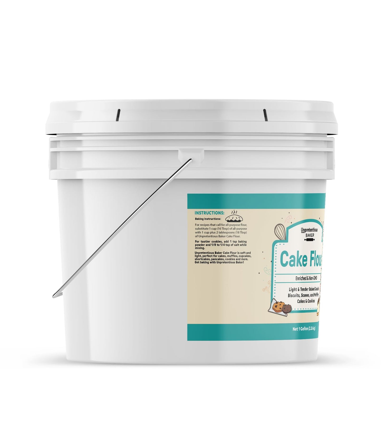 Unpretentious Cake Flour, 1 Gallon, Great For Cakes, Biscuits, Scones, Muffins