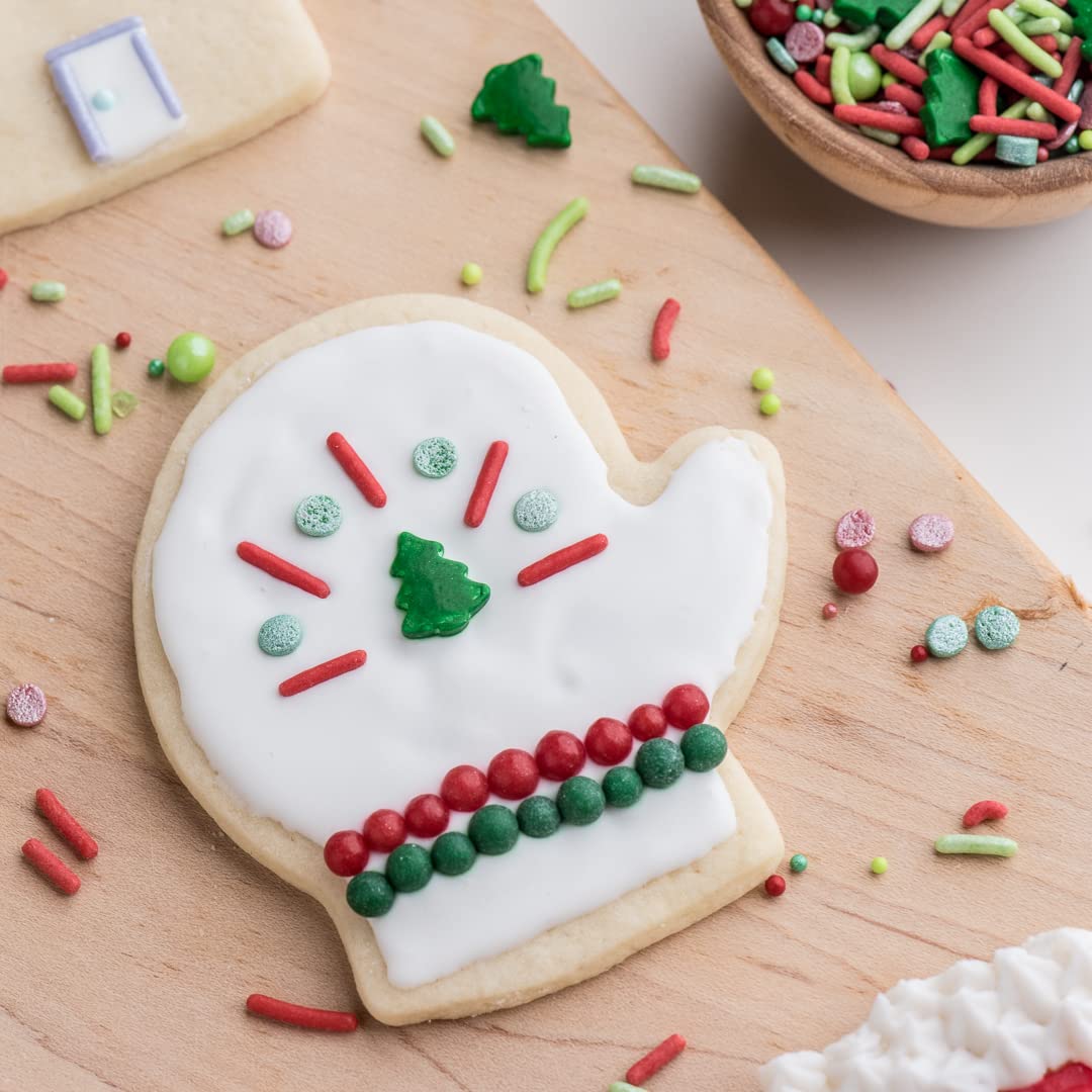Sweets Indeed Sprinkles  Edible Sprinkle Mix  Perfect for Cake Decorations  Baking  Ice Cream  Cookies  Cupcake Topper  4 ounces (Christmas)