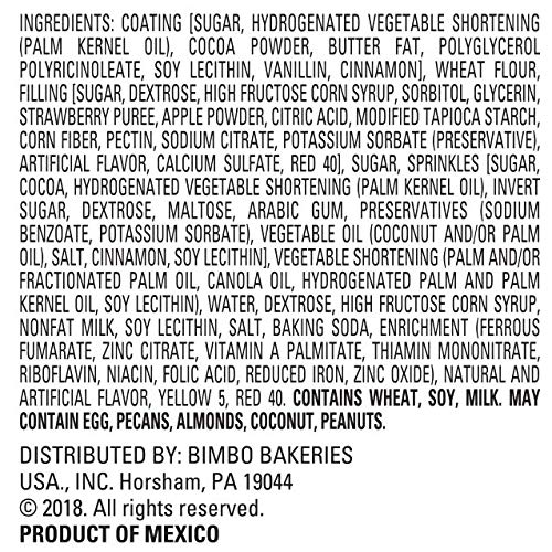 Marinela Gansito Chocolatey Covered Strawberry & Creme Filled Cookies, 10 Pack, 14.8 Oz