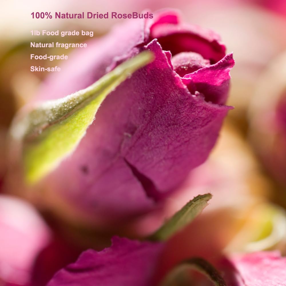 OneDove Dried Rose Petals and Rose Buds, Food Grade, 1 Pound, Other Material