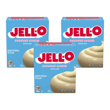 Jell-O Coconut Cream Instant Pudding & Pie Filling 34 Oz (96G) (3-Pack)