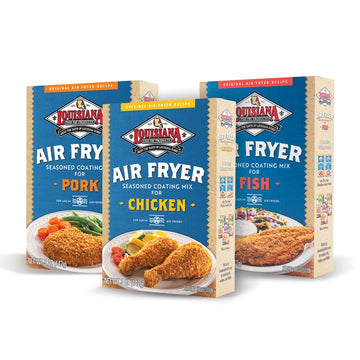 Louisiana Fish Fry Products Louisiana Fish Fry, Air Fry Variety Gift Pack - Chicken, Fish & Pork - 5 Oz (Pack Of 6)